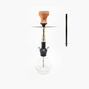 【Alkayem】モダンシーシャ・水タバコ 中サイズ 本体 セット「HOOKAH-PE-1002」ブラック&シルバー