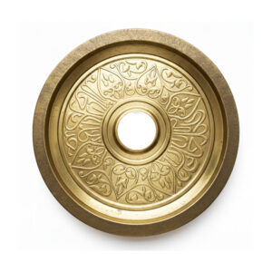 【大判23cm・シリア製】Alkayem 高級シーシャトレイ アラビア書道デザイン | メタリックカッパー 鉄製銅コーティング SY-CO-001