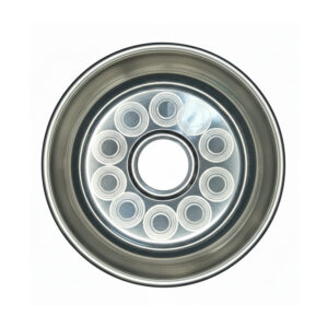 【希少・シリア製】Alkayem 高級ステンレス シーシャトレイ（直径18.5cm）高耐久・防錆・防振設計 SY-TRAY-SN009