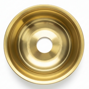 【真鍮製・シリア製】Alkayem 高級ゴールド シーシャトレイ（直径17.5cm）深型設計 | 伝統のブラス素材 SY-BRASS-002