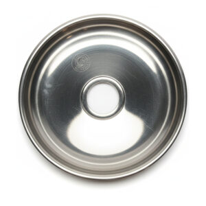 【希少・シリア製】Alkayem 高級ステンレス シーシャトレイ（直径19.5cm）高耐久・防錆・防振設計 SY-TRAY-SN001