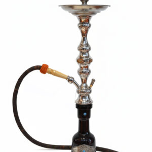 【Awlad Sarhan】エジプト製 高級シーシャ 80cm | 100年の伝統・高耐久ステンレス・手彫り装飾（トルコ産ハンドメイドガラス）PEAR-L001