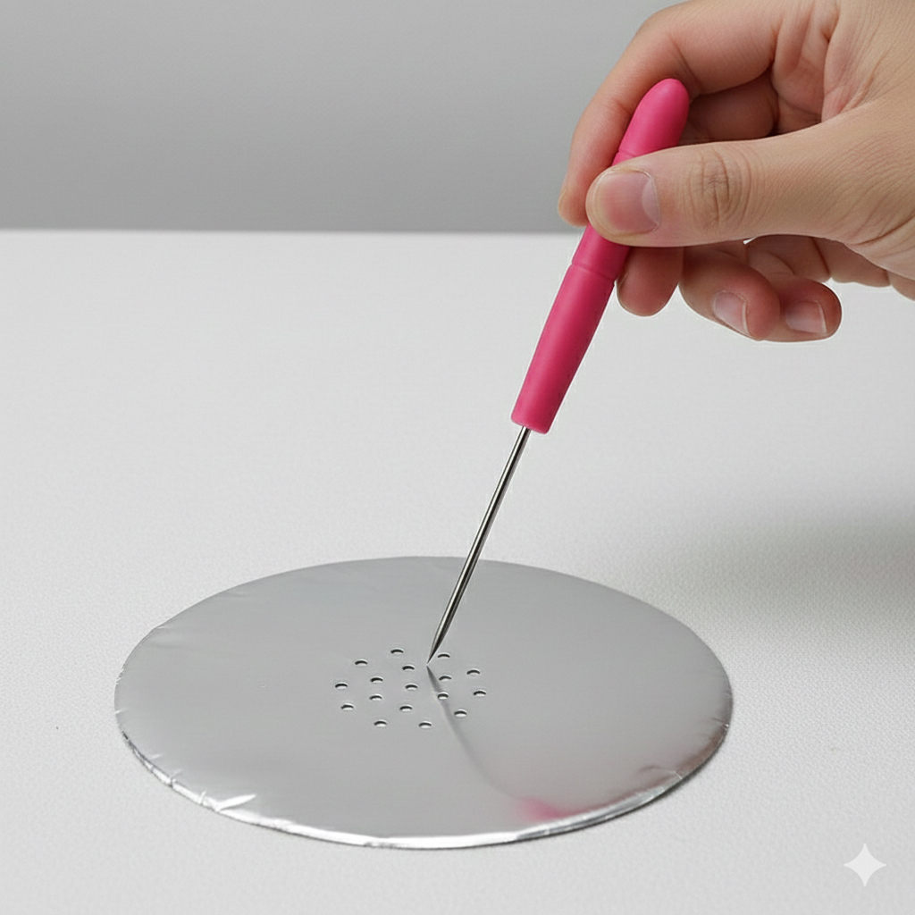 シーシャ用 アルミホイル穴あけポーカー ステンレス A001 | ピンク