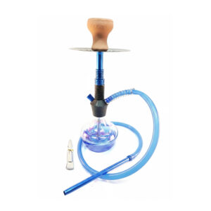 【Alkayem】モダンシーシャ・水タバコ 中サイズ 本体 セット「HOOKAH-PE-1002」ブルー&ブラック