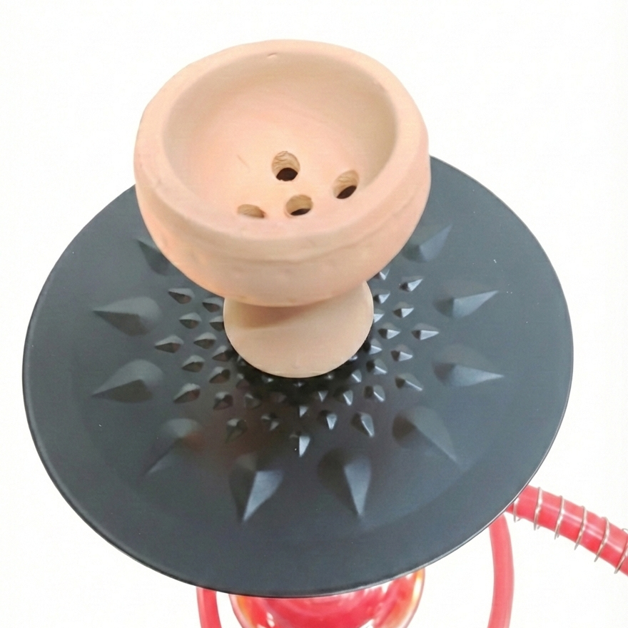 【Alkayem】モダンシーシャ・水タバコ 中サイズ 本体 セット「HOOKAH-PE-1002」ブルー&ブラック - 画像 (2)