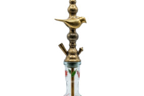 Alkayem「Birds BRASS」本格トルコ式ナルギレ – 双鳥が奏でる優雅な時、手彫り真鍮の芸術的プレミアムモデル