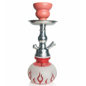 Alkayem 小型シーシャ 28cm - 濃厚な煙を楽しむコンパクトモデル（初心者・持ち運び用スターターセット選択可 MINL-010　レッド