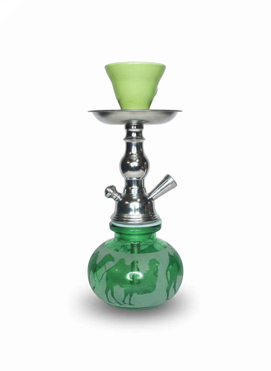 Alkayem 小型シーシャ 28cm - 濃厚な煙を楽しむコンパクトモデル(初心者・持ち運び用スターターセット選択可 MINL-0020