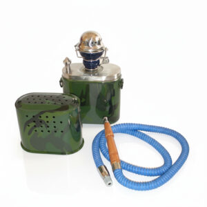 Alkayem Safari ポータブルシーシャ – アウトドア・車内対応 – ショルダーベルト付き カモフラージュ