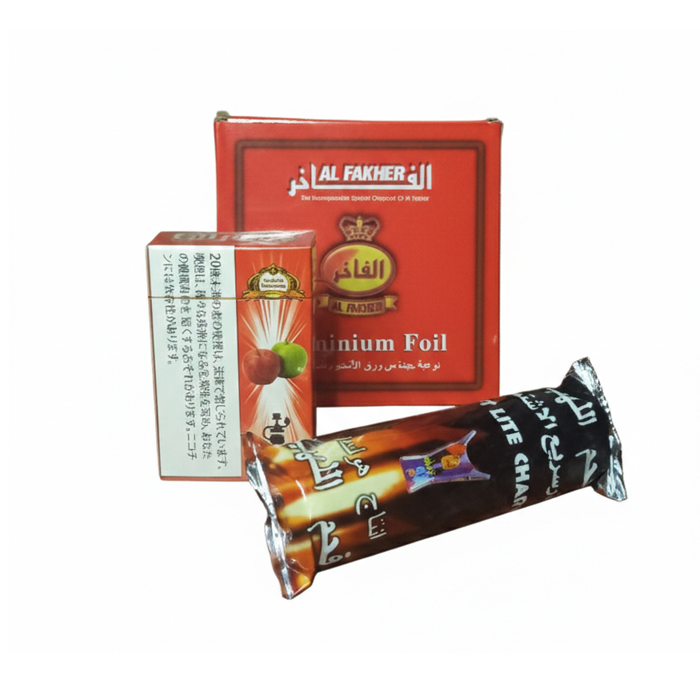 パノラマフレーバー+アルミフォイル+インスタントチャコールスターターキット